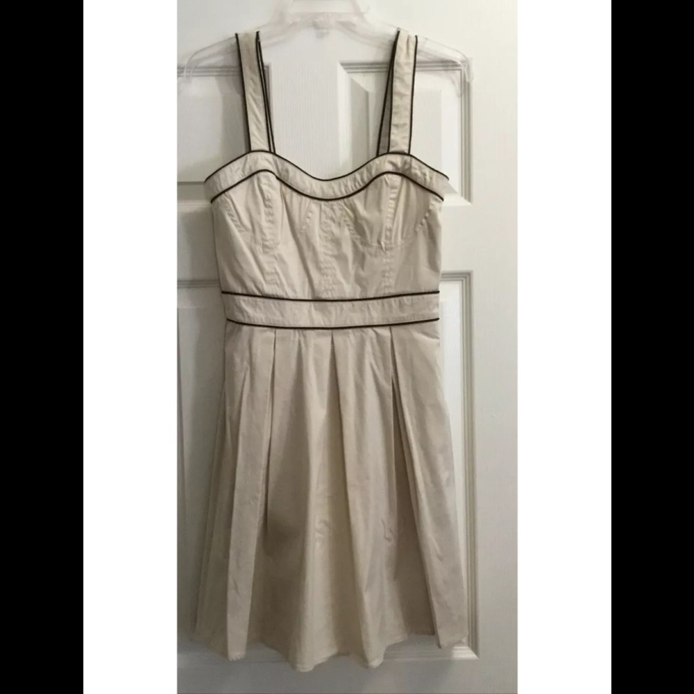 Vintage Y2K BEBE Women’s Sleeveless Dress Beige Sz 6